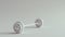 White Barbell with 4 Heavy Weights on