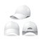 White baseball cap on white vector