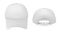 White baseball hat template.