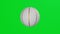 White basketball ball rotates on chromakey background.