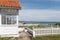 White Beach house sunrise in cap ferret gironde France