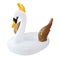 White beach inflatable swan