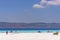 White beach near Salda Lake Salda Golu in Burdur of Turkey. It