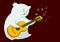White bear-guitarist