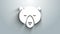 White Bear head icon isolated on grey background. 4K Video motion graphic animation