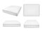 White bed mattresses set, vector realistic illustration