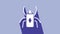 White Beetle bug icon isolated on purple background. 4K Video motion graphic animation