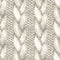 White beige gray realistic knitted seamless pattern. Watercolor hand paint cozy warm knit texture