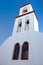 White belfry in the orthodoxal church of Chora, the capital of Ios island, Cyclades, Greece