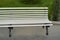 White bench in the garden, countryside in the Park