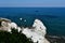 White big rocks exisit at Governos Beach in Cyprus