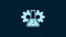 White Bioengineering icon isolated on blue background. Element of genetics and bioengineering icon. Biology, molecule