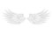 White bird angel animal fly wings 3d realistic decorative feather design object isolated on white vector illustration