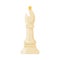 White Bishop as Chess Piece or Chessman Vector Illustration