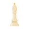 White Bishop as Chess Piece or Chessman Vector Illustration