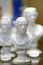 White bisque antique statue Joseph II. bust  detail