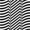 White black abstract wave line optical background.