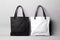 White and black bags mock up with copy space. Generative ai design