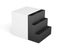 White-black chest of drawers isolated on a white background. 3d