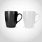 White and Black Photorealistic Cup illustration for mock-ups and
