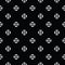 White on Black Polka Dot Seamless Vector Pattern