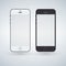 White and black smart phone mockup illustration