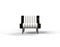 White and black stylish armchair