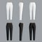 White and black womens pants realistic vector