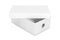 White Blank Cardboard Shoe Box Mockup for your Design. 3d Render