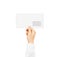 White blank envelope mock up holding in hand. Empty post documen