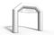 White Blank Inflatable angular Arch Tube or Event Entrance Gate.Start line sports double arch door. 3d render illustration.