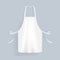 White blank kitchen cotton apron vector illustration