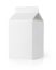 White blank milk carton package