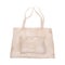 White blank mockup of canvas tote bag with cloth texture isolated from background
