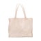 White blank mockup of cotton tote bag with cloth texture isolated from background