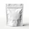 White Blank Mockup Doypack Packaging Standing on a White Background, White Doypack Packaging Template