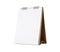 White blank paper desk calendar mockup isolated on white