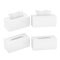 White blank rectangular size tissue box with clipping path