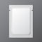 White Blank Retort Condom Wrapper. Foil Pack Template Ready For Your Design. Vector EPS10