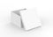 White blank rigid neck box with inner foxing for branding presentation and mock up, 3d illustration