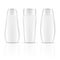 White blank shampoo bottles cosmetic container packages vector mockups