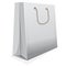 White blank shopping bag, vector template