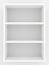 White blank showcase shelves front view. 3D rendering