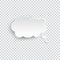 White blank speech bubble isolated vector.