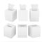 White blank square size tissue box with clipping path