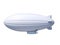White blank zeppelin airship with copy space, 3d rendering