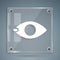 White Blindness icon isolated on grey background. Blind sign. Square glass panels. Vector