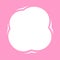 White blob shape on pink pastel soft for banner copy space, aqua background, water blob splash on soft pink, water blobs droplet