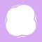White blob shape on purple pastel soft for banner copy space, aqua background, water blob splash on light purple, water blobs