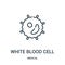 white blood cell icon vector from medical collection. Thin line white blood cell outline icon vector illustration